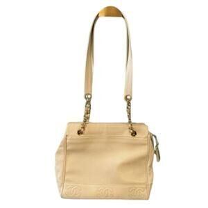 CHANEL Triple CC Caviar Tote*Beige*Hologram*ENTRUPY COA